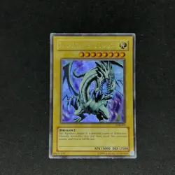 Blue-Eyes White Dragon LOB-001 VTG Ultra Rare Holo Yugioh Card 2002 LOB OG Kaiba - Image 2