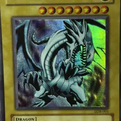 Blue-Eyes White Dragon LOB-001 VTG Ultra Rare Holo Yugioh Card 2002 LOB OG Kaiba - Image 4