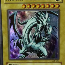 Blue-Eyes White Dragon LOB-001 VTG Ultra Rare Holo Yugioh Card 2002 LOB OG Kaiba - Image 5
