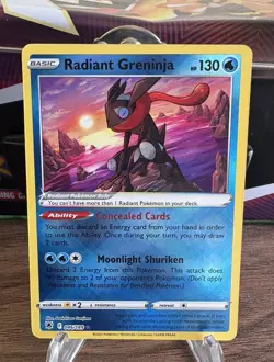 Pokemon TCG Radiant Greninja 046/189 SWSH Astral Radiance - Image 1
