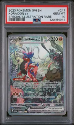 2023 POKEMON SVI EN-SCARLET & VIOLET #247 KORAIDON EX SIR PSA 10 - Image 1