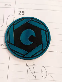 Pokemon TCG Darkness Energy Type Jumbo Coin 151 Tins - Image 1