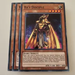 3X RA's Disciple - EG01 - Common - 1st Edition - YuGiOh Euro Playset - Image 1