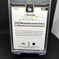 2025-26 Topps - VJ Edgecombe #203 Blackout (RC) - Image 2