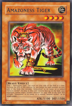 Amazoness Tiger - MFC-063 - Rare - Unlimited Edition - Damaged - Magician's Forc - Image 1