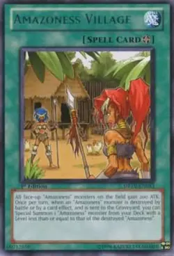 Amazoness Village - DREV-EN053 - Rare - Unlimited Edition - Heavily Played - Due - Image 1