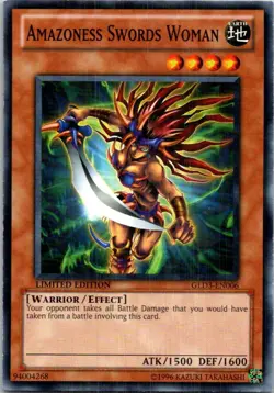 Amazoness Swords Woman GLD3-EN006 Yugioh Limited Lightly played - Image 1