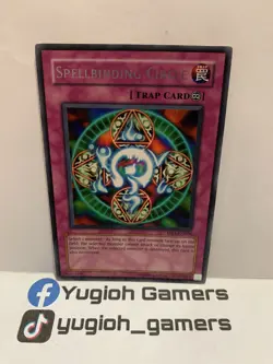 YUGIOH SPELLBINDING CIRCLE DB1-EN006 RARE LIGHT PLAYED - Image 1