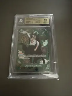 BGS 10 Dracule Mihawk - OP12-030 (SP) OP14 The Azure Sea's Seven BGS 10 PRSTINE - Image 1