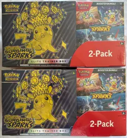 Pokemon Surging Sparks Costco 2-Pack - Elite Trainer Box (ETB) + Booster Bundle - Image 1
