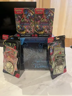Pokemon TCG Phantasmal Flames Bundle/ ETB, 2X Booster Bundle, 2X Promo Blister - Image 1