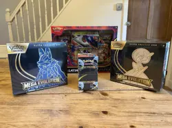 Pokemon TCG Mega Evolutions ETB, Half Booster Bundle, And Mega EX Latios Bundle - Image 1