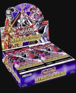 Yugioh Kings Court Factory Sealed booster Box 1st edition 24 packs / 7 cards - Image 1