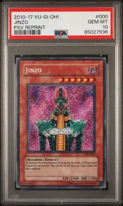 2010-2017 YU-GI-OH! PHARAOH'S SERVANT REPRINT 000 JINZO - PSA 10 - Image 1