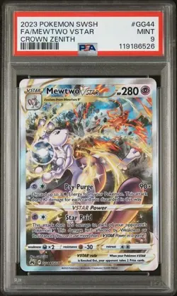 Mewtwo V STAR GG44/GG70 - PSA 9 - Pokemon TCG Crown Zenith - MINT - Image 1
