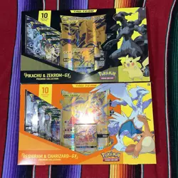 Pokemon TCG- Reshiram & Charizard/Pikachu & Zekrom GX Tag Team Boxes-2021 Sealed - Image 1
