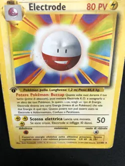Pokemon Electrode 21/102 Set Base Rara Prima Edizione Wizards ITA Carte Vintage - Image 3
