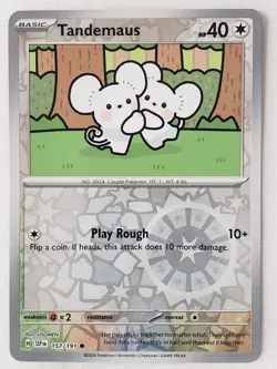 REVERSE HOLO Tandemaus 157/191 NM - Surging Sparks Pokemon Card $2 Combined Ship - Image 1
