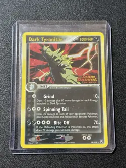 Pokemon EX Team Rocket Returns Dark Tyranitar RARE Holo 19/109 - Image 1