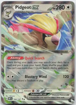 Pokemon : Pidgeot ex Obsidian Flames 164/197 : Double Rare - Image 1