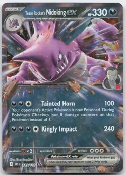 Pokemon: Team Rocket's Nidoking ex - SV10: Destined Rivals - Double Rare - NM - Image 1