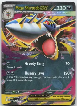 Pokemon: Mega Sharpedo ex - ME02: Phantasmal Flames - Double Rare - NM - Image 1