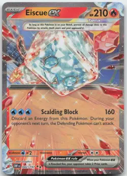 Pokemon : Eiscue ex Obsidian Flames 042/197 : Double Rare - Image 1