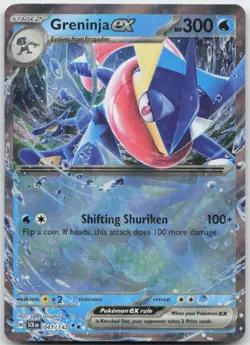 Pokemon: Greninja ex - SV07: Stellar Crown - Double Rare - NM - Image 1