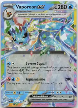 Pokemon : Vaporeon ex Prismatic Evolutions 023/131 : Double Rare - Image 1