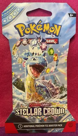 ✨S&V Stellar Crown sleeved booster pack New/Sealed x1 Pokemon TCG✨ - Image 1