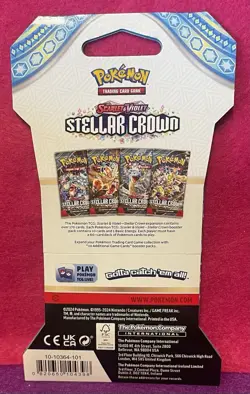 ✨S&V Stellar Crown sleeved booster pack New/Sealed x1 Pokemon TCG✨ - Image 3