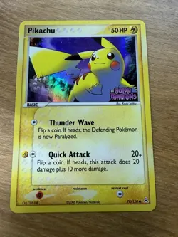 Pikachu 78/110 EX Holon Phantoms STAMPED 2006 Pokemon holo LP FAST SHIPPING RARE - Image 1