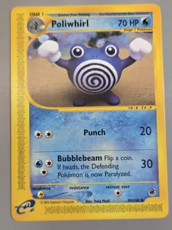 Pokemon Base Set Expedition #89/165 non-holo POLIWHIRL --no play-- - Image 1