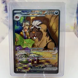 Pokemon TCG Arven's Mabosstiff EX #235/182 Sv10: Destined Rivals Illustration NM - Image 4