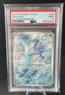 Pokemon TCG Articuno 161/159 Sv09: Journey Together Holo Illustration Rare PSA9 - Image 1