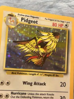 1999 Jungle Pidgeot Holo Pokemon #8/64 No Symbol Error - Image 2