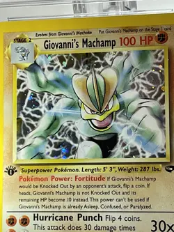 Pokemon 1st Ed. Gym Challenge Giovanni’s Machamp 6/132 Holo CGC 9.5 GEM MINT - Image 2