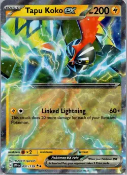 TAPU KOKO EX 051/159 DOUBLE RARE JOURNEY TOGETHER POKEMON NM - Image 1