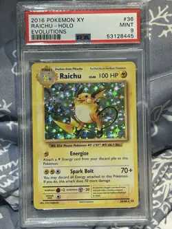 2016 Pokemon Raichu Evolutions Holo Rare 36/108 PSA 9 - Image 1