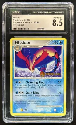 2009 Pokemon Milotic Supreme Victors Prerelease #70/147 CGC 8.5 NM/MINT+ - Image 1
