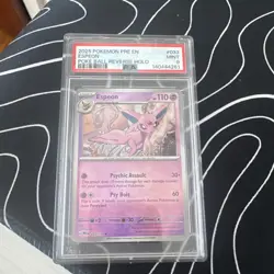 Pokemon Espeon 033/131 Prismatic Evolutions Rare Reverse Holo PSA 9 English - Image 4