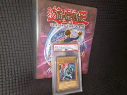 Yu-Gi-Oh Blue-Eyes White Dragon LOB-001 The Legend of Blue Eyes Unlimited PSA 7 - Image 1