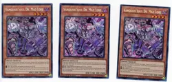 Yugioh! 3x Vanquish Soul Dr. Mad Love RA04-EN045 Secret Rare 1st Ed NM - Image 1