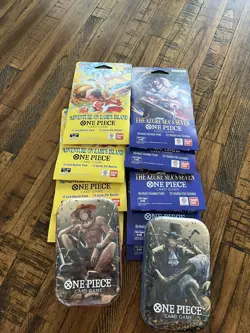 One Piece Booster Packs Lot Of 9 Plus 2 Tins - Image 5