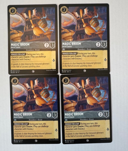 #185 Magic Broom, Aerial Cleaner PLAYSET x4 2024 Lorcana Ursula's Return 4x - Image 1