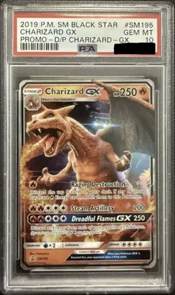 PSA 10 GEM MINT Charizard GX Black Star Promo Pokemon 2019 SM195 - Image 1