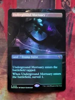MTG Card: Underground Mortuary (Murders Karlov Manor) BORDERLESS FOIL - Image 1