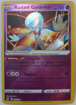 Pokemon TCG Radiant Gardevoir Holo Card 69/196 Sword & Shield Lost Origin - Image 1