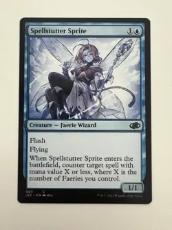Spellstutter Sprite Anime Showcase MTG Magic the Gathering Card NM Near Mint J22 - Image 1