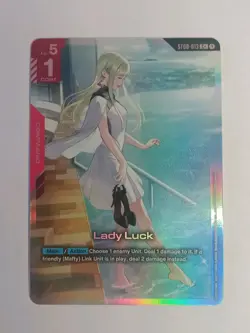 Lady Luck ST08-013 C+ Flash of Radiance Textured Foil Gundam Card Game NM/M - Image 1